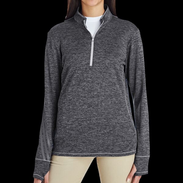 Women's Brushed Terry Heathered Quarter-Zip Pullover Thumbnail