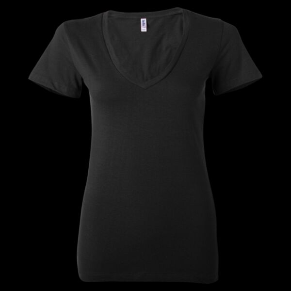 Women's Deep V-Neck Jersey Tee Thumbnail