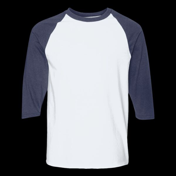 Heavy Cotton Three-Quarter Raglan Sleeve Baseball T-Shirt Thumbnail