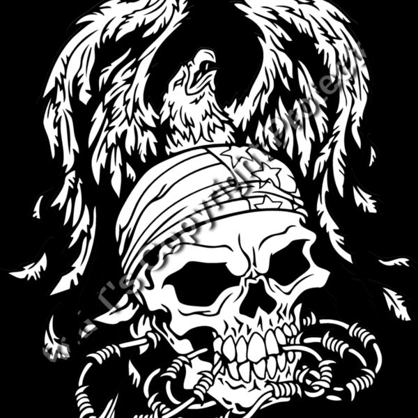 ESpatriotskull001bw Thumbnail