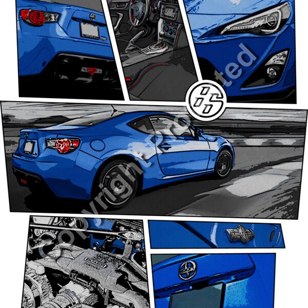 86 Manga Shirt Back Clean Version for Light Colors Thumbnail