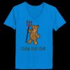Ladies’  Junior Fine Jersey V-Neck Longer Length T-Shirt Thumbnail