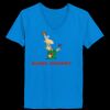 Ladies’  Junior Fine Jersey V-Neck Longer Length T-Shirt Thumbnail