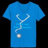 Ladies’  Junior Fine Jersey V-Neck Longer Length T-Shirt Thumbnail