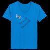 Ladies’  Junior Fine Jersey V-Neck Longer Length T-Shirt Thumbnail