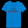 Ladies’  Junior Fine Jersey V-Neck Longer Length T-Shirt Thumbnail