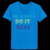 Ladies’  Junior Fine Jersey V-Neck Longer Length T-Shirt Thumbnail