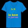 Ladies’  Junior Fine Jersey V-Neck Longer Length T-Shirt Thumbnail