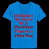 Ladies’  Junior Fine Jersey V-Neck Longer Length T-Shirt Thumbnail