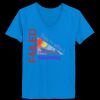 Ladies’  Junior Fine Jersey V-Neck Longer Length T-Shirt Thumbnail