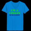 Ladies’  Junior Fine Jersey V-Neck Longer Length T-Shirt Thumbnail