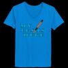 Ladies’  Junior Fine Jersey V-Neck Longer Length T-Shirt Thumbnail