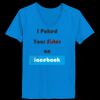 Ladies’  Junior Fine Jersey V-Neck Longer Length T-Shirt Thumbnail