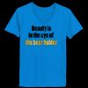 Ladies’  Junior Fine Jersey V-Neck Longer Length T-Shirt Thumbnail