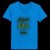 Ladies’  Junior Fine Jersey V-Neck Longer Length T-Shirt Thumbnail