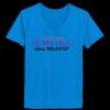 Ladies’  Junior Fine Jersey V-Neck Longer Length T-Shirt Thumbnail