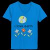 Ladies’  Junior Fine Jersey V-Neck Longer Length T-Shirt Thumbnail