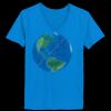 Ladies’  Junior Fine Jersey V-Neck Longer Length T-Shirt Thumbnail