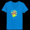 Ladies’  Junior Fine Jersey V-Neck Longer Length T-Shirt Thumbnail