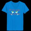 Ladies’  Junior Fine Jersey V-Neck Longer Length T-Shirt Thumbnail
