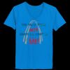 Ladies’  Junior Fine Jersey V-Neck Longer Length T-Shirt Thumbnail