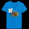 Ladies’  Junior Fine Jersey V-Neck Longer Length T-Shirt Thumbnail
