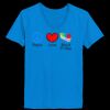 Ladies’  Junior Fine Jersey V-Neck Longer Length T-Shirt Thumbnail
