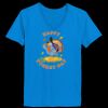 Ladies’  Junior Fine Jersey V-Neck Longer Length T-Shirt Thumbnail