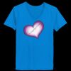 Ladies’  Junior Fine Jersey V-Neck Longer Length T-Shirt Thumbnail