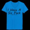 Ladies’  Junior Fine Jersey V-Neck Longer Length T-Shirt Thumbnail