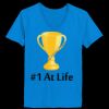 Ladies’  Junior Fine Jersey V-Neck Longer Length T-Shirt Thumbnail