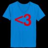 Ladies’  Junior Fine Jersey V-Neck Longer Length T-Shirt Thumbnail