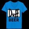 Ladies’  Junior Fine Jersey V-Neck Longer Length T-Shirt Thumbnail