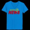 Ladies’  Junior Fine Jersey V-Neck Longer Length T-Shirt Thumbnail
