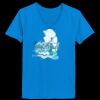 Ladies’  Junior Fine Jersey V-Neck Longer Length T-Shirt Thumbnail