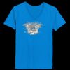 Ladies’  Junior Fine Jersey V-Neck Longer Length T-Shirt Thumbnail