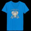 Ladies’  Junior Fine Jersey V-Neck Longer Length T-Shirt Thumbnail