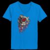 Ladies’  Junior Fine Jersey V-Neck Longer Length T-Shirt Thumbnail