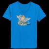 Ladies’  Junior Fine Jersey V-Neck Longer Length T-Shirt Thumbnail