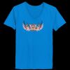 Ladies’  Junior Fine Jersey V-Neck Longer Length T-Shirt Thumbnail
