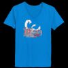Ladies’  Junior Fine Jersey V-Neck Longer Length T-Shirt Thumbnail