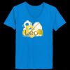 Ladies’  Junior Fine Jersey V-Neck Longer Length T-Shirt Thumbnail