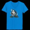 Ladies’  Junior Fine Jersey V-Neck Longer Length T-Shirt Thumbnail