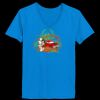 Ladies’  Junior Fine Jersey V-Neck Longer Length T-Shirt Thumbnail