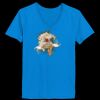Ladies’  Junior Fine Jersey V-Neck Longer Length T-Shirt Thumbnail