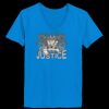 Ladies’  Junior Fine Jersey V-Neck Longer Length T-Shirt Thumbnail