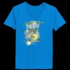 Ladies’  Junior Fine Jersey V-Neck Longer Length T-Shirt Thumbnail