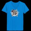 Ladies’  Junior Fine Jersey V-Neck Longer Length T-Shirt Thumbnail