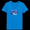 Ladies’  Junior Fine Jersey V-Neck Longer Length T-Shirt Thumbnail