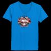 Ladies’  Junior Fine Jersey V-Neck Longer Length T-Shirt Thumbnail